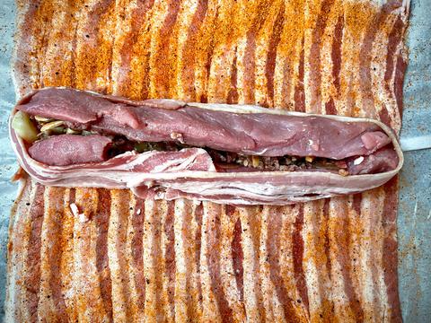 Bacon filet de porc preparation 